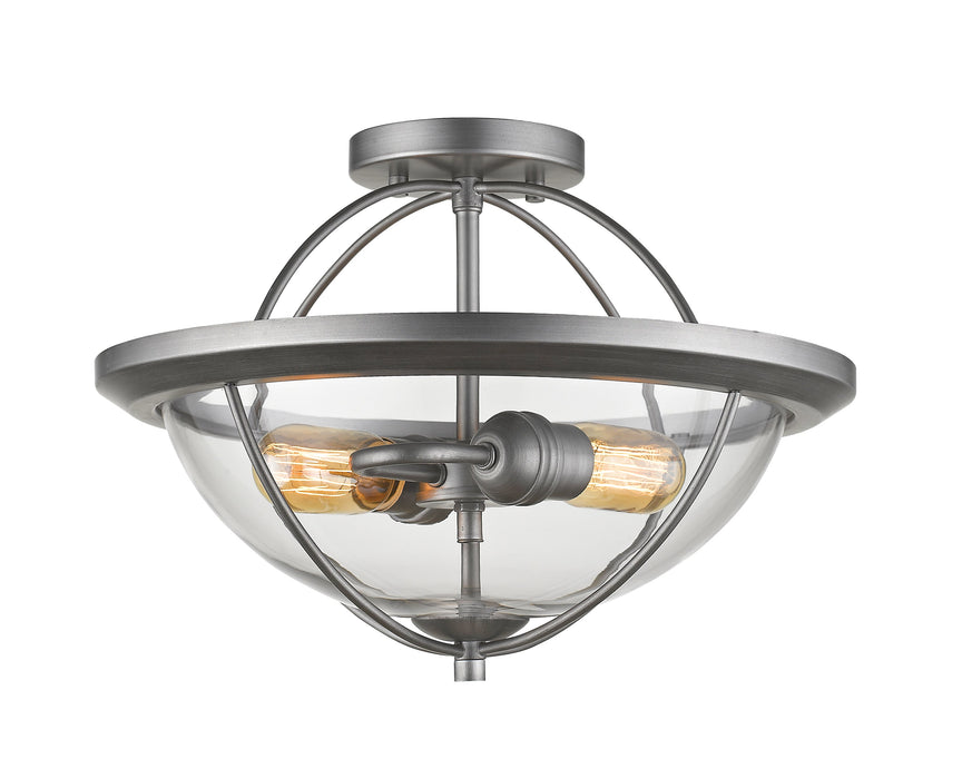 Semi Flush Mount Z-Lite 3000SF-OS Old Silver Persis 2 Light Semi Flush Mount Z-Lite