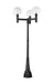 Outdoor Post Mounted Fixture Z-Lite 599BP3-564P-BK Black Laurent 3 Light Outdoor Post Mounted Fixture Z-Lite