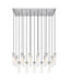 Linear Chandelier Z-Lite 740P-17L-BN Brushed Nickel Beau 17 Light Linear Chandelier Z-Lite