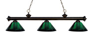 Billiard Z-Lite 200-3BRZ-ARG Bronze Riviera 3 Light Billiard Z-Lite