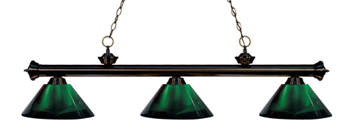 Billiard Z-Lite 200-3BRZ-ARG Bronze Riviera 3 Light Billiard Z-Lite