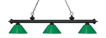 Billiard Z-Lite 200-3MB-PGR Matte Black Riviera 3 Light Billiard Z-Lite