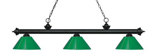 Billiard Z-Lite 200-3MB-PGR Matte Black Riviera 3 Light Billiard Z-Lite
