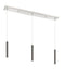 Linear Chandelier Z-Lite 917MP12-PBL-LED-3LBN Brushed Nickel Forest 3 Light Linear Chandelier Z-Lite