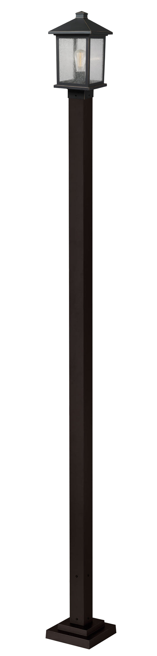 Outdoor Post Mounted Fixture Z-Lite 531PHMS-536P-ORB Oil Rubbed Bronze Portland 1 Light Outdoor Post Mounted Fixture Z-Lite
