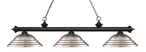 Billiard Z-Lite 200-3MB-SBN Matte Black Riviera 3 Light Billiard Z-Lite