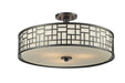 Semi Flush Mount Z-Lite 329-SF20-BRZ Bronze Elea 3 Light Semi Flush Mount Z-Lite