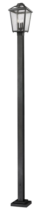 Outdoor Post Mounted Fixture Z-Lite 539PHBS-536P-ORB Oil Rubbed Bronze Bayland 3 Light Outdoor Post Mounted Fixture Z-Lite