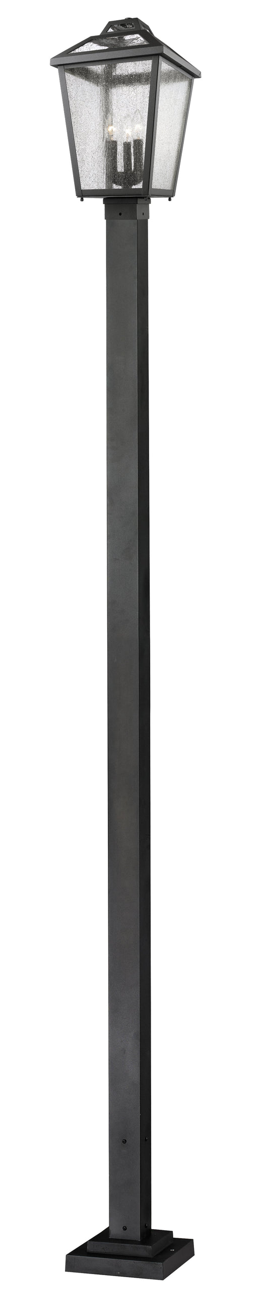 Outdoor Post Mounted Fixture Z-Lite 539PHBS-536P-ORB Oil Rubbed Bronze Bayland 3 Light Outdoor Post Mounted Fixture Z-Lite