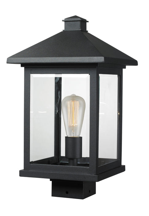 Outdoor Post Mount Fixture Z-Lite 531PHBS-BK Black Portland 1 Light Outdoor Post Mount Fixture Z-Lite
