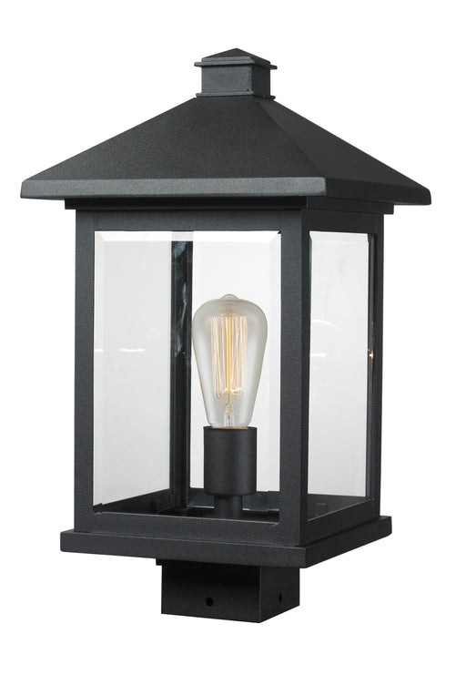 Outdoor Post Mount Fixture Z-Lite 531PHBS-BK Black Portland 1 Light Outdoor Post Mount Fixture Z-Lite