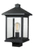 Outdoor Post Mount Fixture Z-Lite 531PHBS-BK Black Portland 1 Light Outdoor Post Mount Fixture Z-Lite
