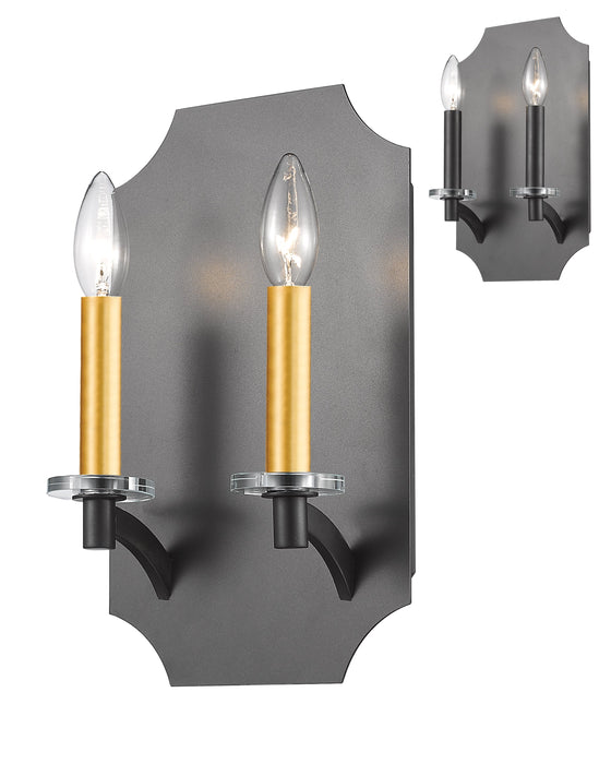 Wall Sconce Z-Lite 6008-2S-BRZ Bronze Zander 2 Light Wall Sconce Z-Lite