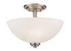 Semi Flush Mount Z-Lite 443SF-BN Brushed Nickel Ashton 3 Light Semi Flush Mount Z-Lite