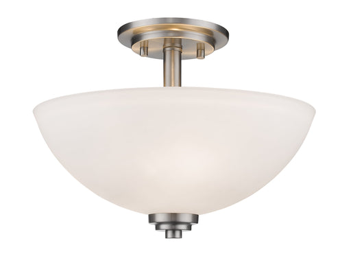Semi Flush Mount Z-Lite 443SF-BN Brushed Nickel Ashton 3 Light Semi Flush Mount Z-Lite