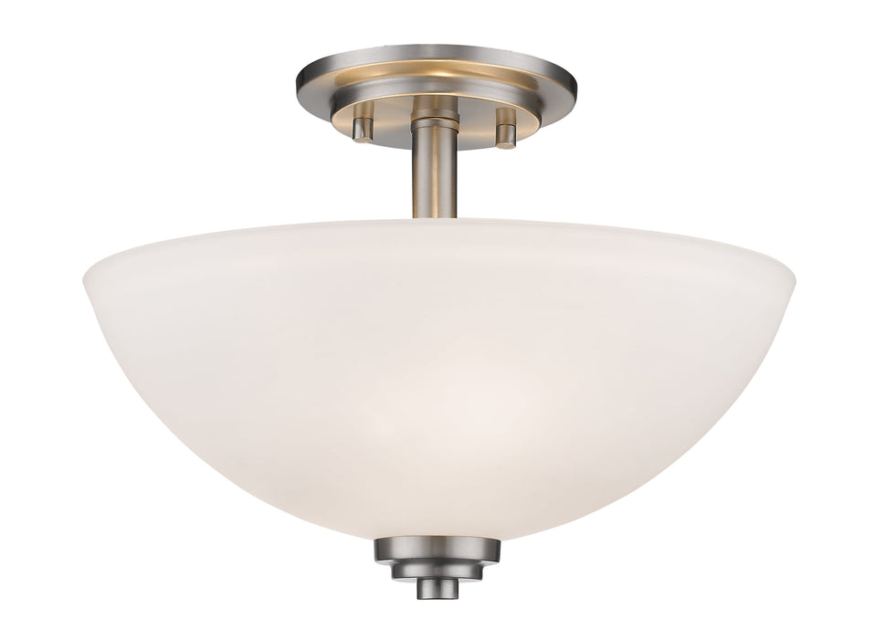 Semi Flush Mount Z-Lite 443SF-BN Brushed Nickel Ashton 3 Light Semi Flush Mount Z-Lite