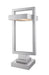 Outdoor Pier Mounted Fixture Z-Lite 566PHBS-SQPM-SL-LED Silver Luttrel 1 Light Outdoor Pier Mounted Fixture Z-Lite