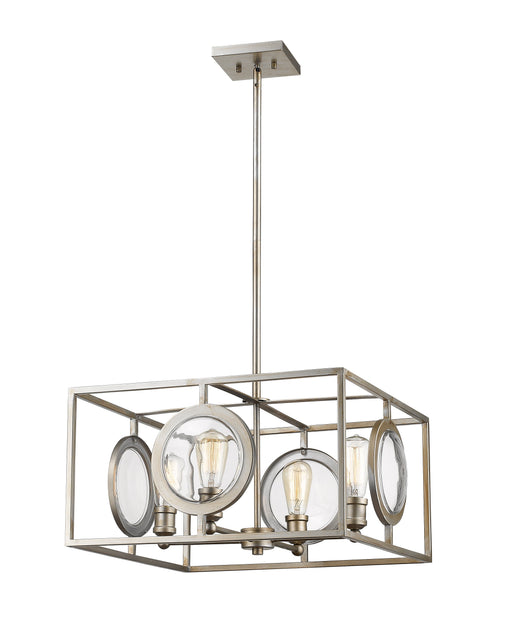 Chandelier Z-Lite 448-20AS Antique Silver Port 4 Light Chandelier Z-Lite