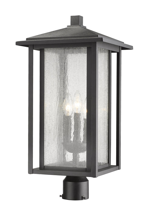 Outdoor Post Mount Fixture Z-Lite 554PHXLR-BK Black Aspen 3 Light Outdoor Post Mount Fixture Z-Lite