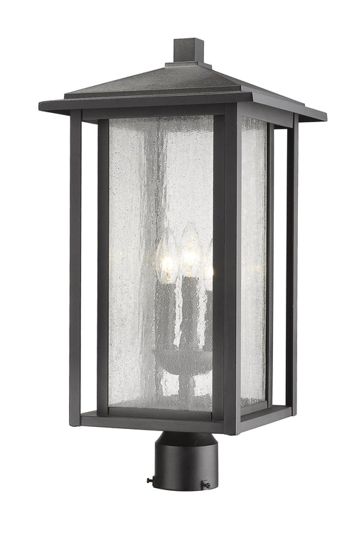 Outdoor Post Mount Fixture Z-Lite 554PHXLR-BK Black Aspen 3 Light Outdoor Post Mount Fixture Z-Lite
