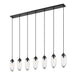 Linear Chandelier Z-Lite 651P-7L-MB Matte Black Arden 7 Light Linear Chandelier Z-Lite