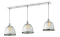 Linear Chandelier Z-Lite 719P13-3CH Chrome Mason 3 Light Linear Chandelier Z-Lite