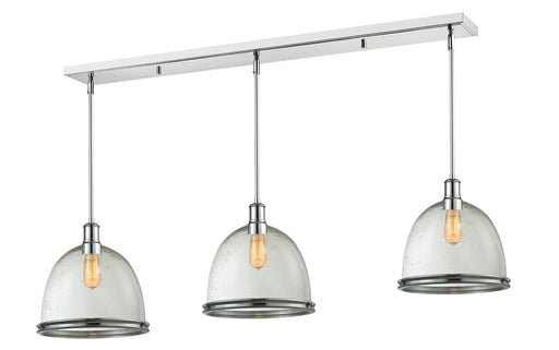 Linear Chandelier Z-Lite 719P13-3CH Chrome Mason 3 Light Linear Chandelier Z-Lite
