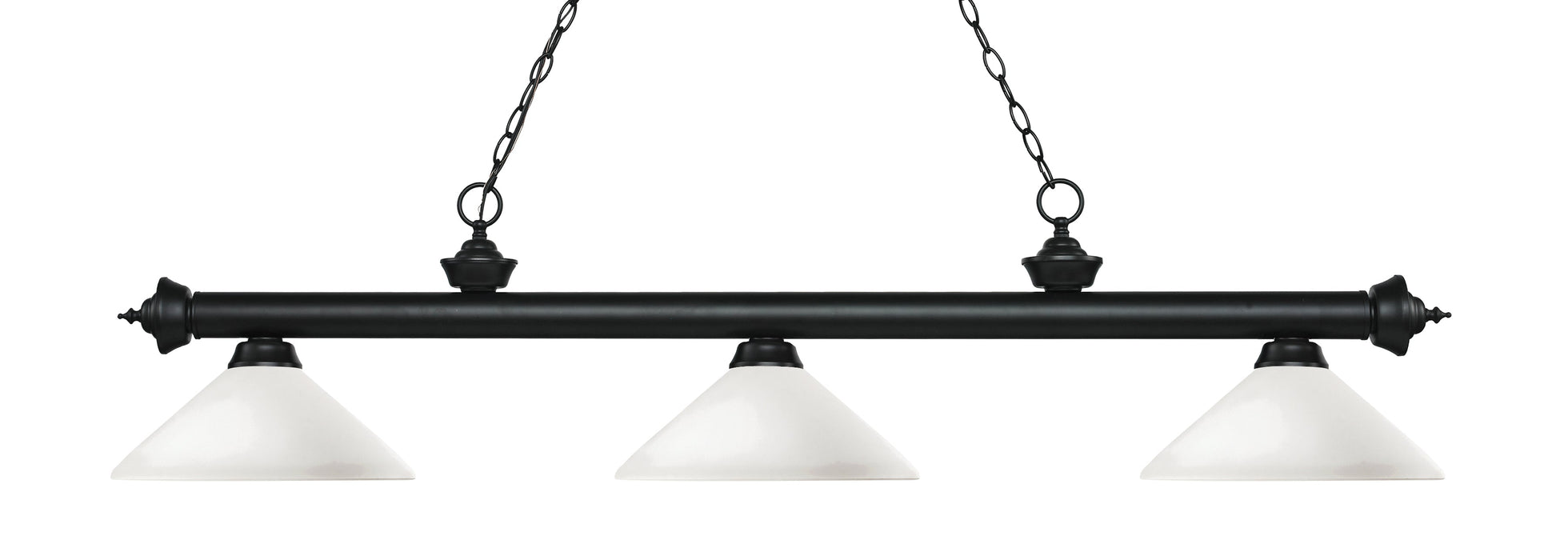 Billiard Z-Lite 200-3MB-AMO14 Matte Black Riviera 3 Light Billiard Z-Lite