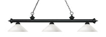 Billiard Z-Lite 200-3MB-AMO14 Matte Black Riviera 3 Light Billiard Z-Lite