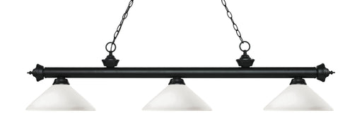 Billiard Z-Lite 200-3MB-AMO14 Matte Black Riviera 3 Light Billiard Z-Lite