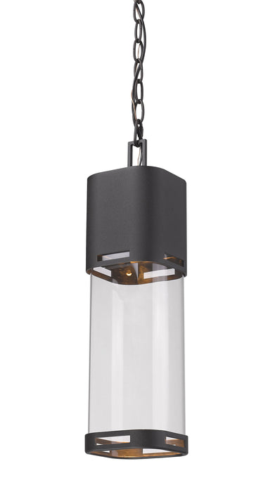 Outdoor Chain Mount Ceiling Fixture Z-Lite 562CHB-BK-LED Black Lestat 1 Light Outdoor Chain Mount Ceiling Fixture Z-Lite
