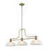 Billiard Z-Lite 725-3HBR-DWL14 Heritage Brass Melange 3 Light Billiard Z-Lite