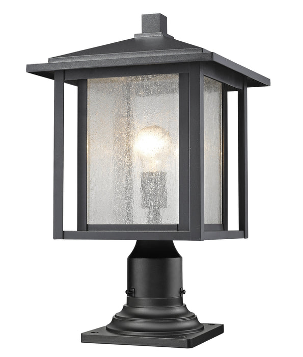 Outdoor Pier Mounted Fixture Z-Lite 554PHB-533PM-BK Black Aspen 1 Light Outdoor Pier Mounted Fixture Z-Lite