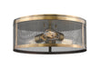 Flush Mount Z-Lite 331F14-NB Natural Brass Meshsmith 3 Light Flush Mount Z-Lite
