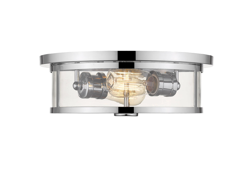 Flush Mount Z-Lite 462F14-CH Chrome Savannah 2 Light Flush Mount Z-Lite