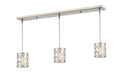 Linear Chandelier Z-Lite 430MP-3BN Brushed Nickel Almet 1 Light Linear Chandelier Z-Lite