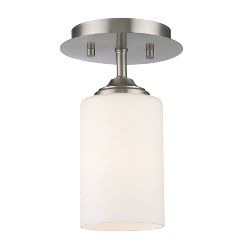 Flush Mount Z-Lite 435F1-BN Brushed Nickel Bordeaux 1 Light Flush Mount Z-Lite