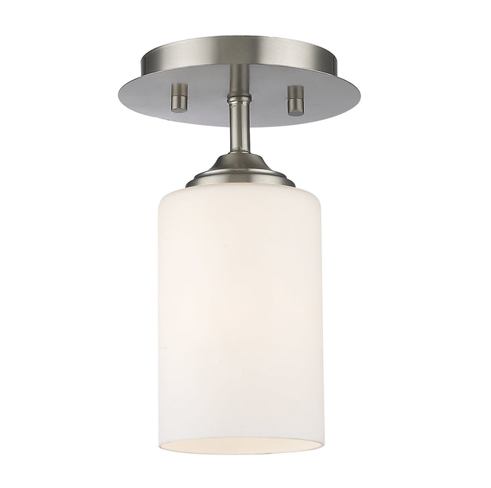 Flush Mount Z-Lite 435F1-BN Brushed Nickel Bordeaux 1 Light Flush Mount Z-Lite