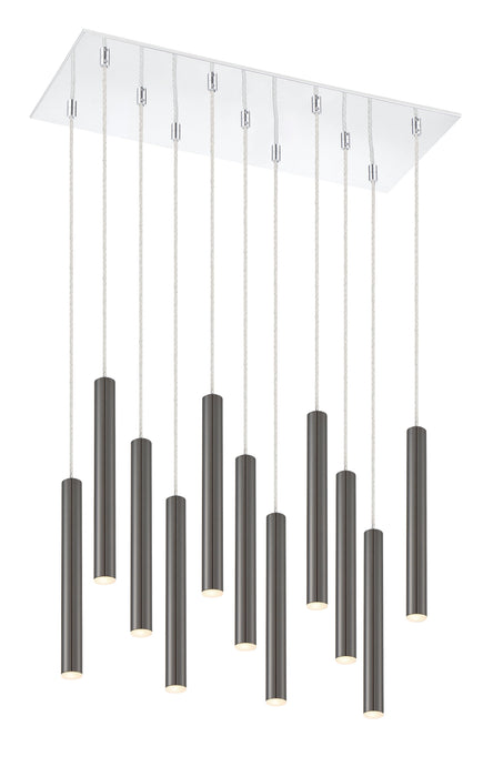 Chandelier Z-Lite 917MP12PBL-LED-11LCH Chrome Forest 11 Light Chandelier Z-Lite