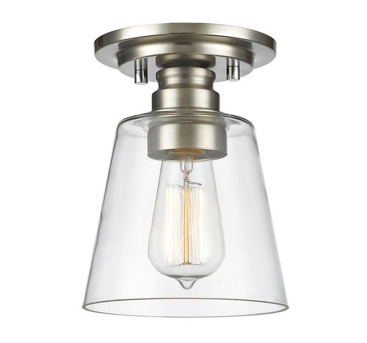 Flush Mount Z-Lite 428F1-BN Brushed Nickel Annora 1 Light Flush Mount Z-Lite