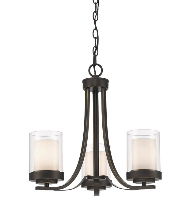 Chandelier Z-Lite 426-3C-OB Olde Bronze Willow 3 Light Chandelier Z-Lite