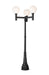 Outdoor Post Mounted Fixture Z-Lite 597BP3-564P-BK Black Laurent 3 Light Outdoor Post Mounted Fixture Z-Lite