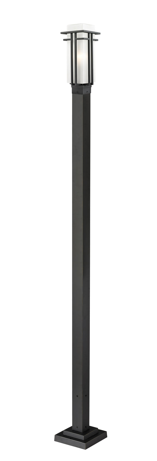 Outdoor Post Mounted Fixture Z-Lite 549PHM-536P-BK Black Abbey 1 Light Outdoor Post Mounted Fixture Z-Lite