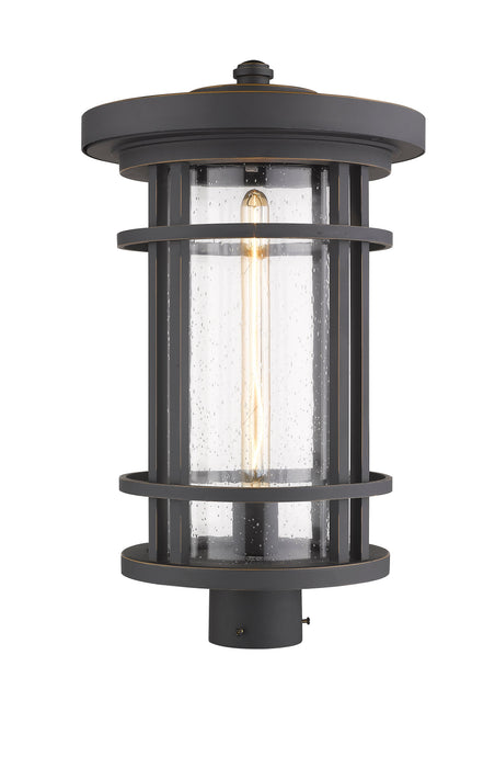 Outdoor Post Mount Fixture Z-Lite 570PHXL-ORB Oil Rubbed Bronze Jordan 1 Light Outdoor Post Mount Fixture Z-Lite
