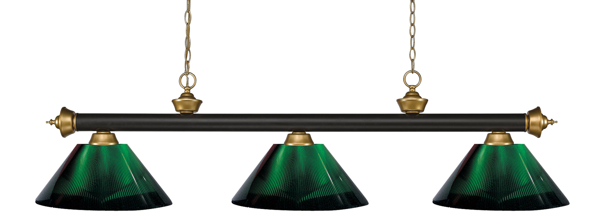 Billiard Z-Lite 200-3BRZ+SG-ARG Bronze + Satin Gold Riviera 3 Light Billiard Z-Lite