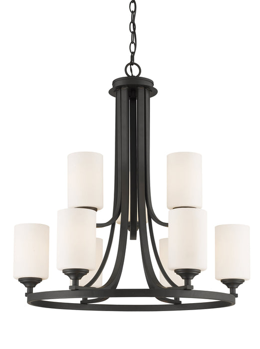 Chandelier Z-Lite 435-9BRZ Bronze Bordeaux 9 Light Chandelier Z-Lite