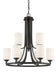 Chandelier Z-Lite 435-9BRZ Bronze Bordeaux 9 Light Chandelier Z-Lite