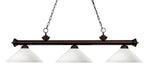 Billiard Z-Lite 200-3BRZ-AMO14 Bronze Riviera 3 Light Billiard Z-Lite