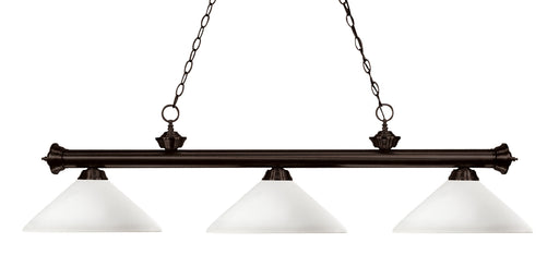 Billiard Z-Lite 200-3BRZ-AMO14 Bronze Riviera 3 Light Billiard Z-Lite