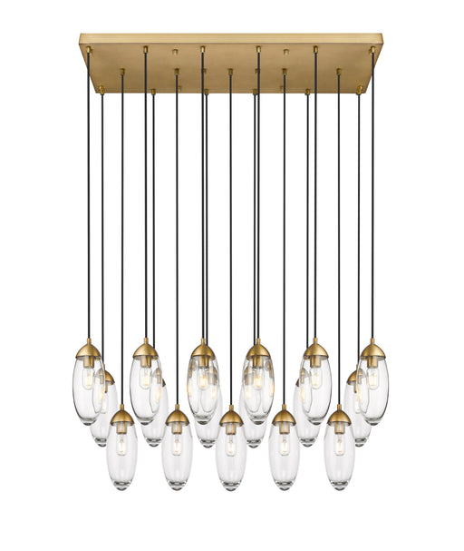 Linear Chandelier Z-Lite 651P-17L-RB Rubbed Brass Arden 17 Light Linear Chandelier Z-Lite